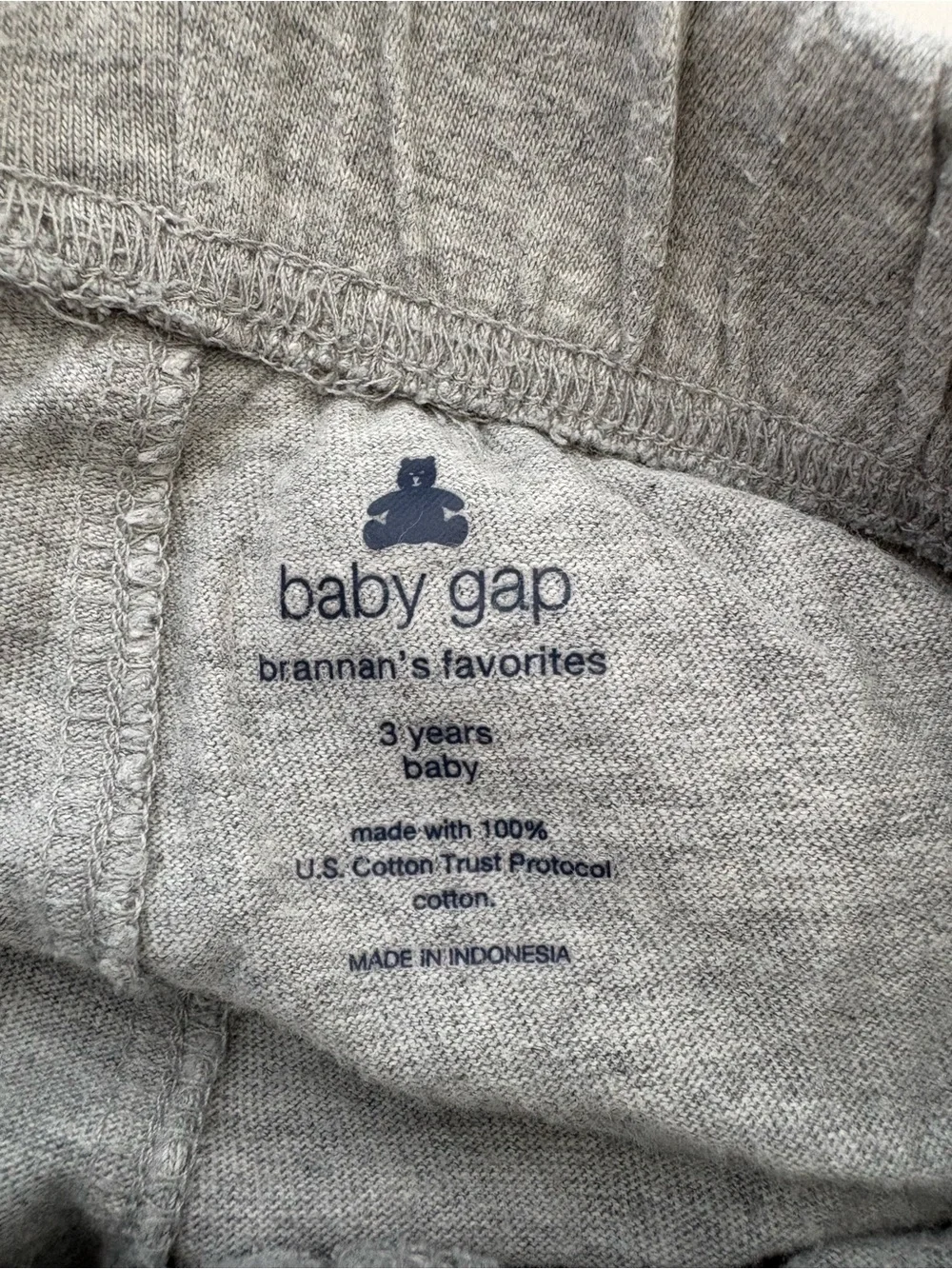 Baby Gap Set 2 Gray Joggers Pants Sz 3 Yrs Toddler Boy Cotton Pull On Basics